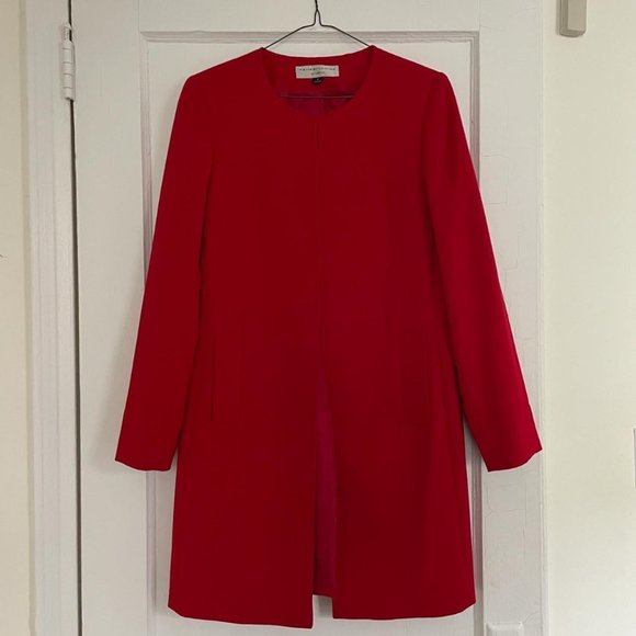 Tahari-Levine Studio Long Open Front Coat Jacket Blazer - Picture 1 of 4